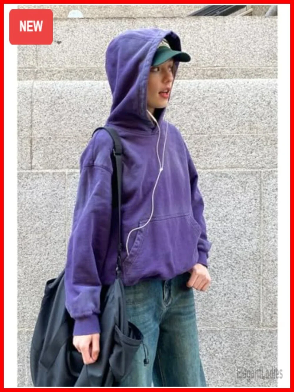 Heavyweight Cotton Oversized Acid Wash Hoodie Pullover